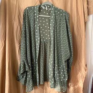 Cato Green Polka Dot Blouse